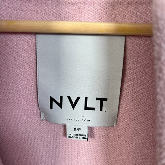 Anthropologie NVLT Knit Relaxed Blazer Jacket Size Small Pink Work Office Soft - Picture 4 of 12